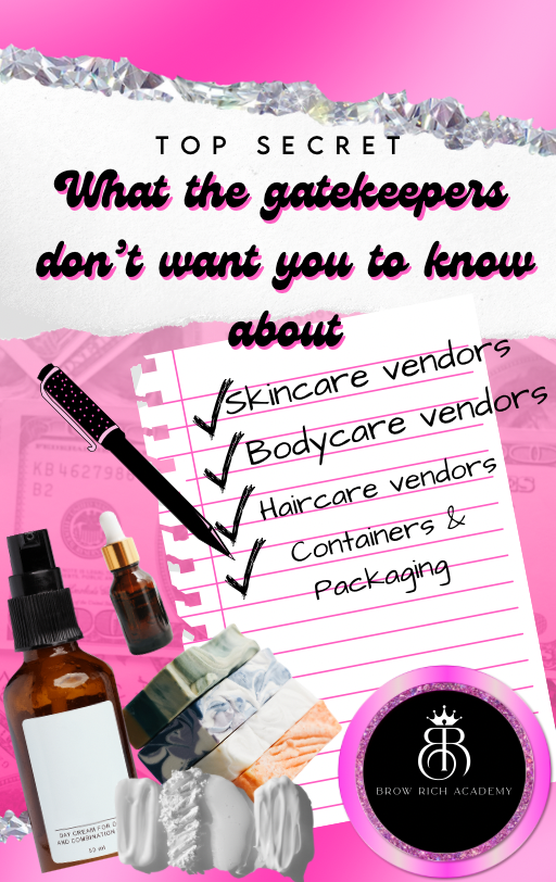Top Secret Skincare Vendors List